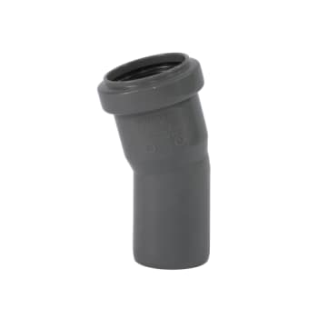 40 mm x 15° Bøjning afløb PP grå