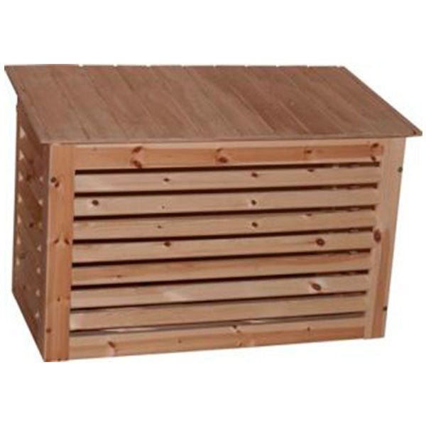 Træskjuler til udedel af Panasonic varmepumpe