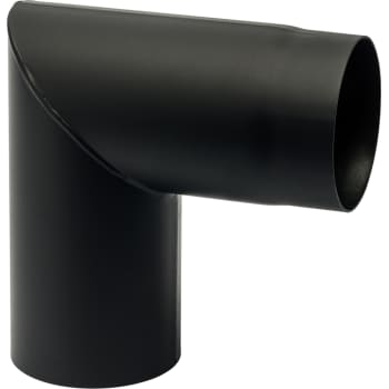 130 mm Metalbestos Sorte røgrør knærør, 90°