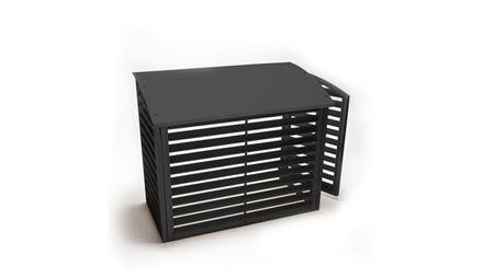 VARMEPUMPEHUS I LAKERET SORT METAL