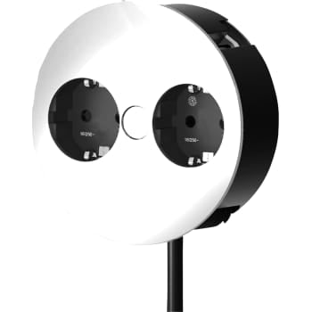 TWIST STIKKONTAKT 2 X SCHUKO MAT HVID