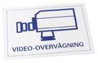 Advarselsskilt videoovervågning selvklæbende