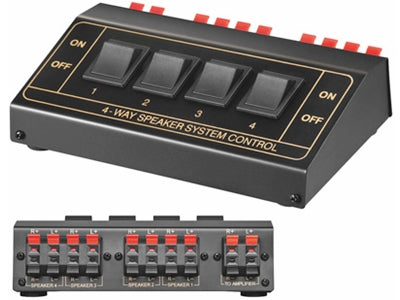 Højttaleromskifter - For 4 højttaler-par