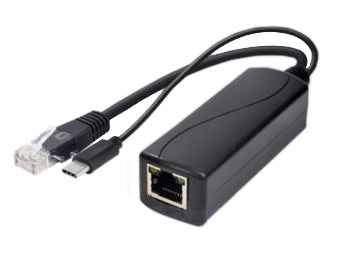 PoE splitter til Raspberry Pi 4 - 48V > 5V / 2,4A USB-C