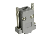 Hus for D-SUB - 9pol (og 15pol HD), m. fingerskruer, Grå