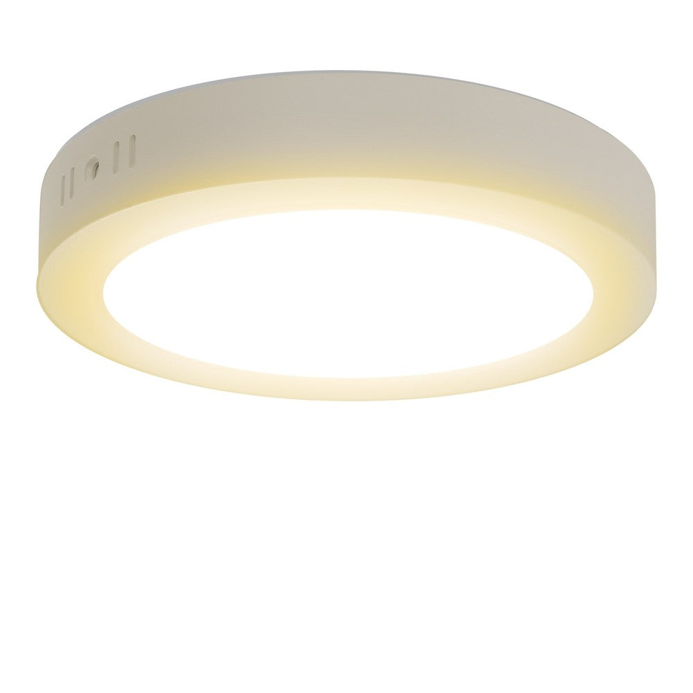 LED E6 Bagbelyst Rund Indbygningsspot | 12W, 3000K | Overflademontage