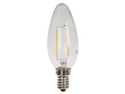 Filament LED kertepære - 230V / 2W, E14 sokkel (2700K)