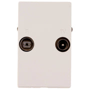 Triax antenneudtag TV og R sløjfedåse hvid TD263E