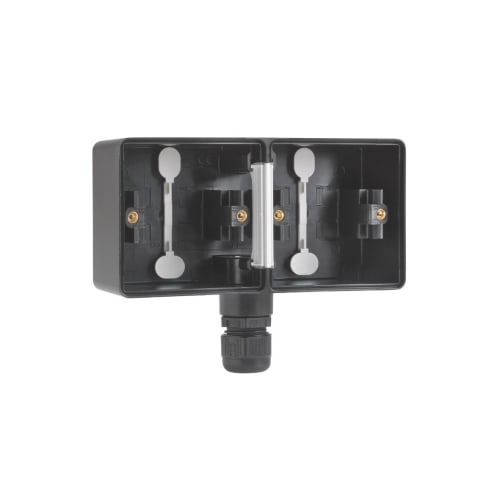 UNDERLAG 2-MODUL, 1X M20, IP55, SORT