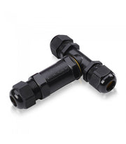 Vandtæt T-kabelsamler IP68 - sort