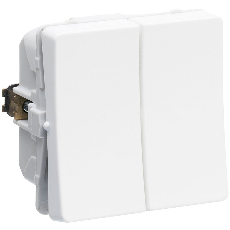 LK Fuga krone afbryder 16A - hvid