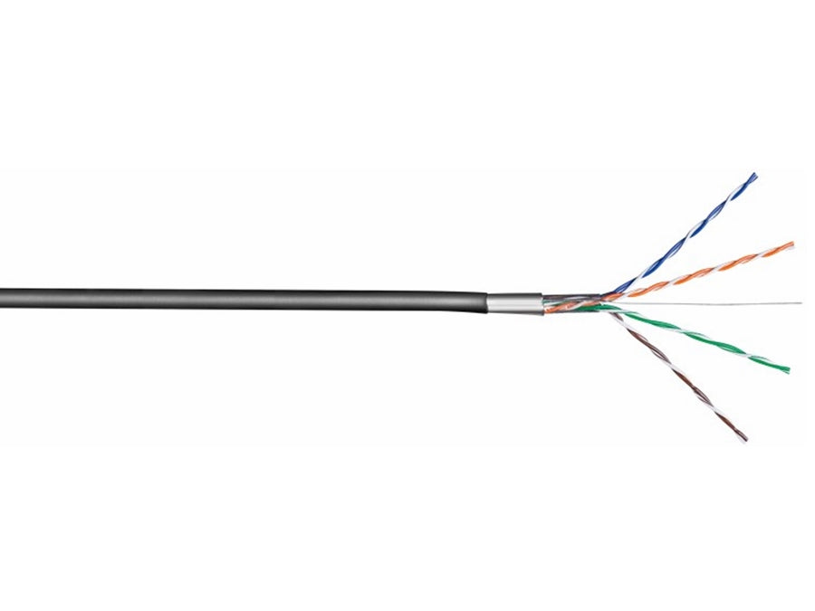 FTP netværkskabel - CAT6, massiv CU, udendørs (metervare)