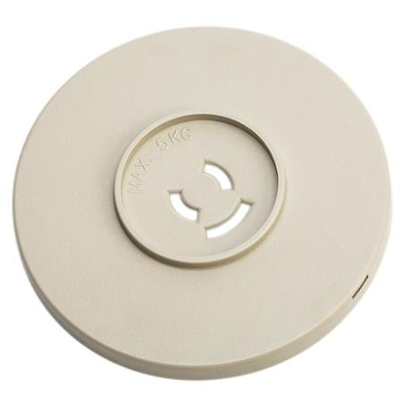 Dæksel til lampestikprop m/jord grå ø80 rund