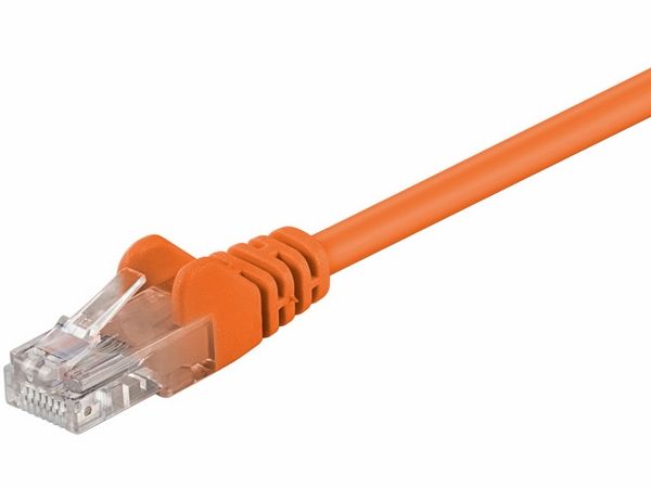 UTP netværkskabel - CAT5E, 2 x RJ45, Orange (7,5m)