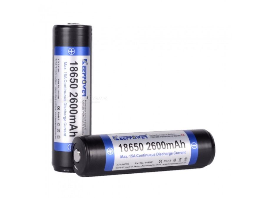 18650 LiION batteri - 3,7V / 2600mAh (15A)