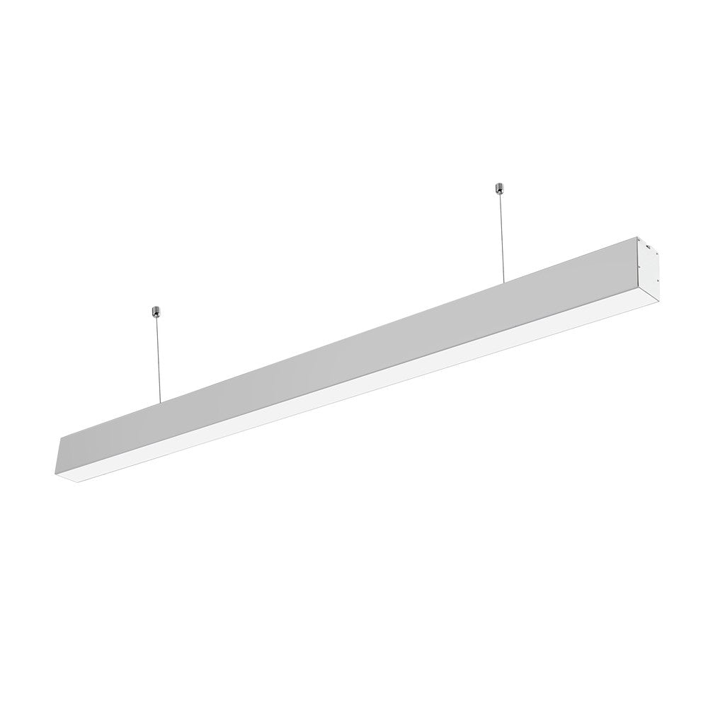 40W LED lysskinne til kontor - Hvid, 100 lm/W, 120 cm inkl. wireophæng
