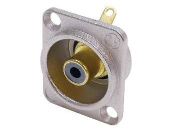 Neutrik - RCA(Phono) fatning til kabinet, SORT