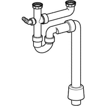50 mm Køkkenvandlås dobbelt Geberit