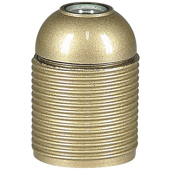 E14 fatning m. udvendig gevind, ujordet - guld
