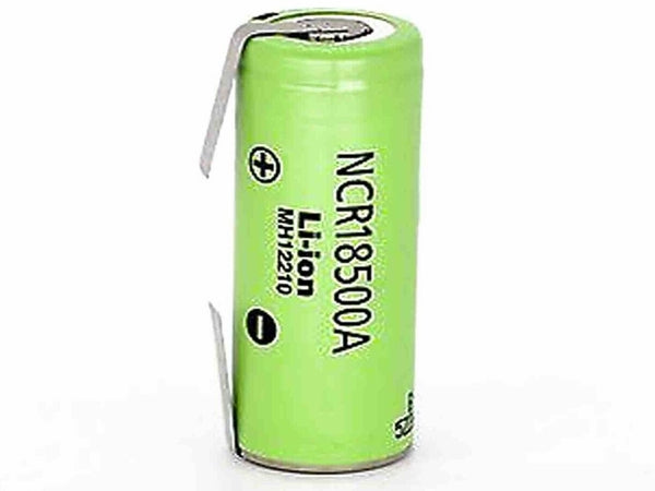 18500 LiION batteri - 3,6V / 2000mAh, m. flige (18x50mm)
