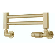 TVS Vinkel returventilsæt i guld (pvd). Til højre side