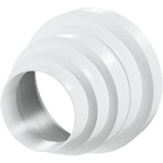 Adapter til runde rør Ø80/100/120/125/150 mm, hvid