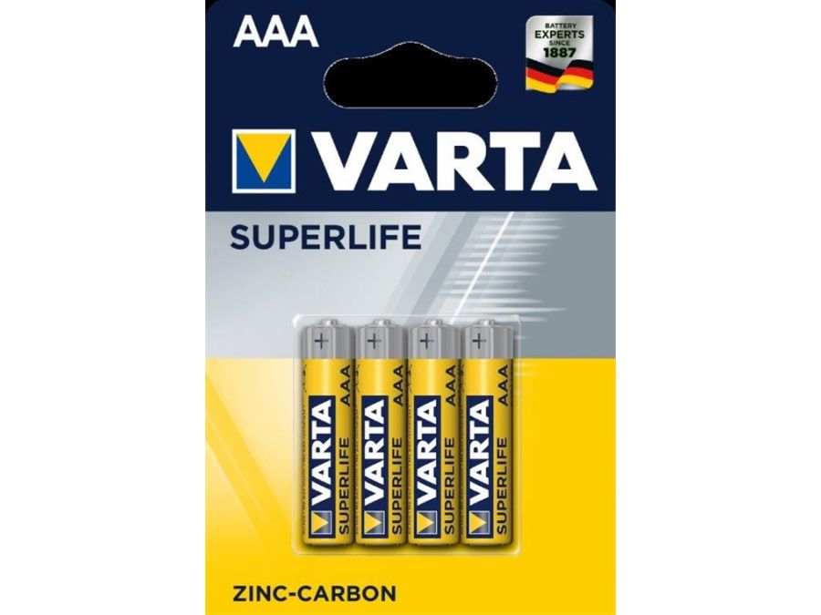 Superlife Brunsten AAA/R3 batteri - 1,5V (4 stk.)