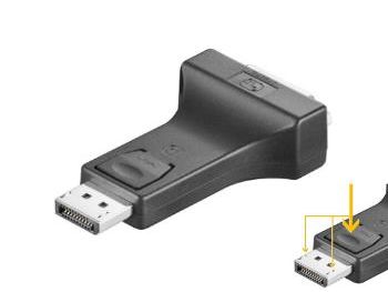 DisplayPort adapter - DP han til DVI-D(24+1) hun