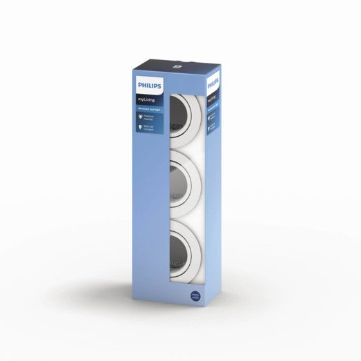 DONEGAL recessed white 3xNW 230V