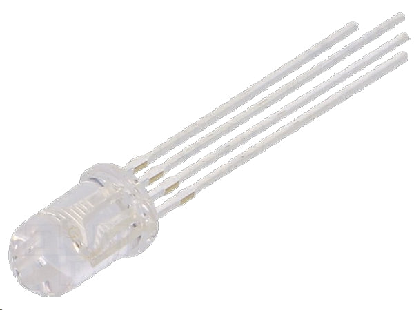 5mm LED - Trefarve RGB, fælles katode (25°)