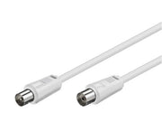 Antennekabel - COAX han/hun, 3C-2V CCS, Hvid (20m)