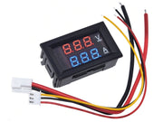 Panel multimeter - 0-100Vdc, 0-10A (46x27mm)