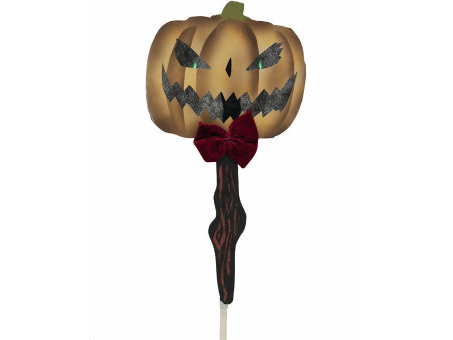 Halloween jordspyd m. græskarhoved - LED øjne