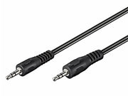 Audiokabel - 2 x 3,5mm stereo JACK han, Sort (10m)