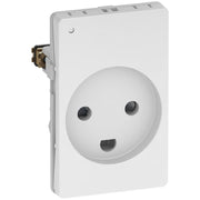 Fuga stikkontakt m. jord og LED lampe 1½ modul - hvid