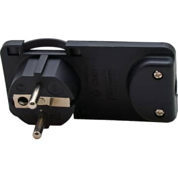 Schuko vinkelstikprop M/J sort