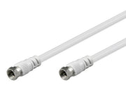 Antennekabel - F han til F han, 3C-2V CCS HVID (1,5m)