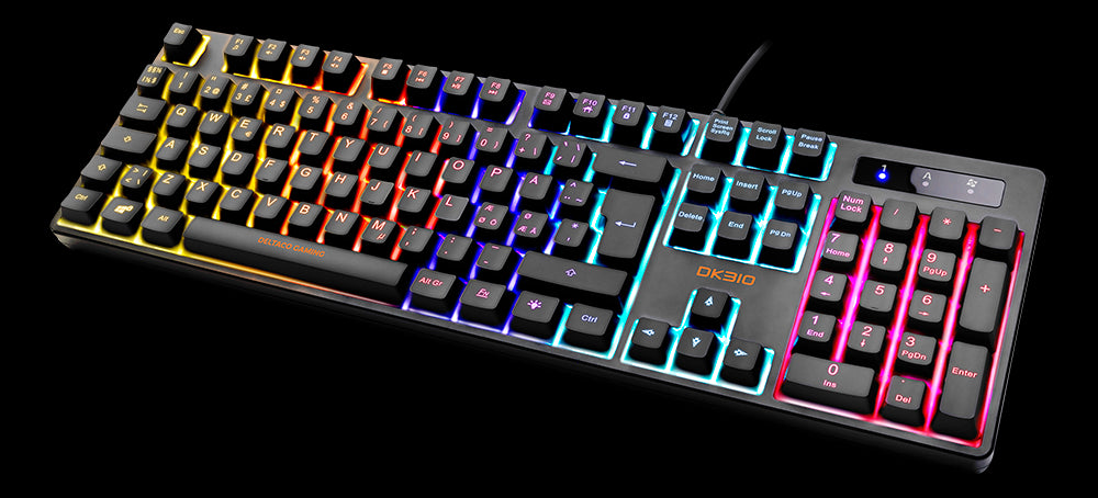 Mekanisk gaming tastatur - RGB, Røde switche, Sort
