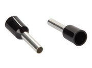 Isoleret ledningsende-tylle - 1,5mm² 8mm Sort (100 stk.)