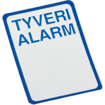 Tyverialarm mærkat 70x100mm