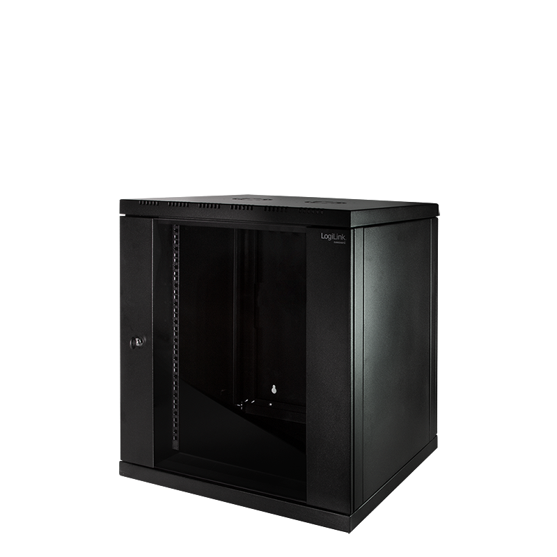 19" væg-rackskab - 12U B600xD560mm (Single) Sort