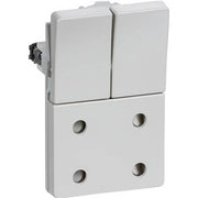 Fuga Stikkontakt dobbelt 2-pol lysegrå