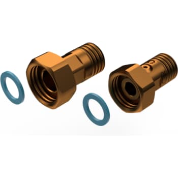 2"x1.1/2" Inst.sæt t/vandmåler m/kontraventil - rødgods