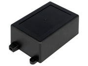 G1019 plastkabinet - Sort m. flanger (57x82x33mm)