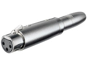 XLR adapter - XLR 3P hun til 6,35mm mono JACK hun