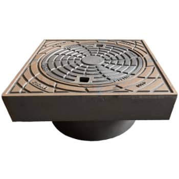 Ulefos 425 x 250 mm karm/dæksel m/lås, firk., fast, 40 t, SG