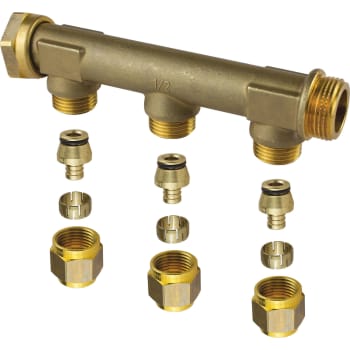 Uponor Aqua PLUS fordelerrør WTR PEX DR 3/4"MT/SN 3X15 c/c50mm