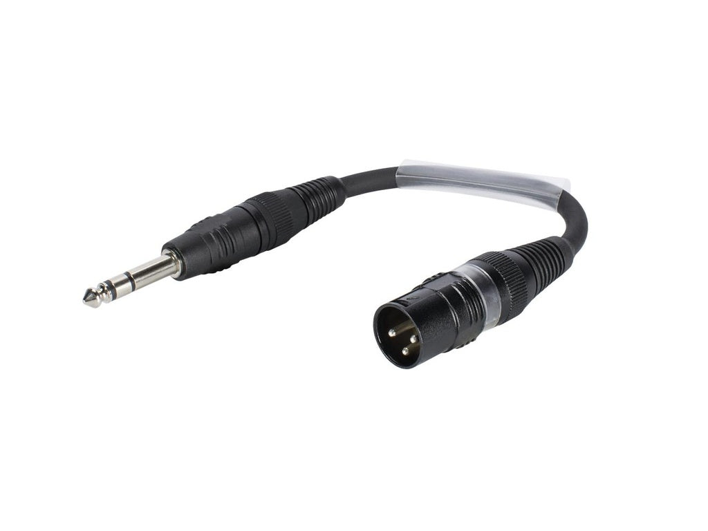 Prof. adapterkabel - XLR han til 6,35mm st. JACK han (0,15m)