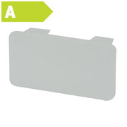 Endestykke til LE 40/60 perlegrå