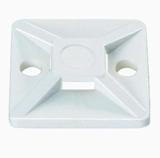 Strips / Kabelbinder holder 28x28mm hvid - 100 stk